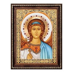 Алмазная мозаика Икона Ангел Хранитель, картина стразами Алмазная живопись 30x40 см.