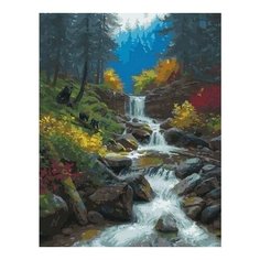 Картина по номерам Мишки на водопаде, 40x50 см. PaintBoy