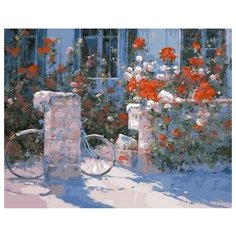 Картина по номерам Розы во дворе , 40x50 см. PaintBoy