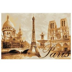 Алмазная мозаика История Парижа, картина стразами Фрея 60x40 см.