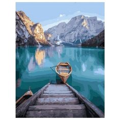 Картина по номерам Лодка на озере, 40x50 см. PaintBoy