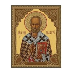 Алмазная мозаика Николай Чудотворец, картина стразами Molly 40x50 см.