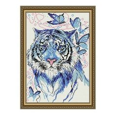 Алмазная мозаика Тигр синий, картина стразами АРТ СОЛО 28.5x41 см. Art Solo