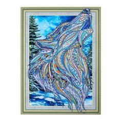 Алмазная мозаика Полярный волк, картина стразами Color KIT 30x40 см.