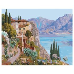 Картина по номерам Дом у горного залива, 40x50 см. PaintBoy