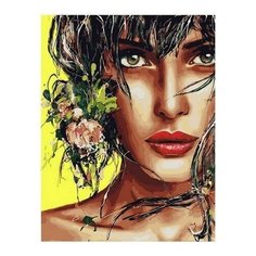 Картина по номерам Очаровательная брюнетка, 40x50 см. PaintBoy