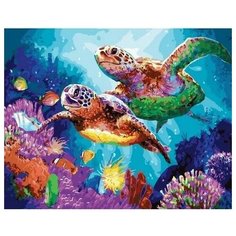 Картина по номерам Черепаший мир, 40x50 см. PaintBoy