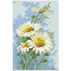 Алмазная мозаика Ромашки, картина стразами Паутинка 29x19 см.