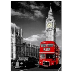 Алмазная мозаика Символы Лондона (На подрамнике), картина стразами Цветной 30x40 см.