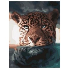 Картина по номерам Леопард в воде, 40x50 см. PaintBoy