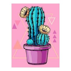 Картина по номерам Трио кактусов, 30x40 см. Фрея