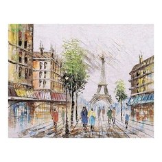 Алмазная мозаика Париж в лучах лета, картина стразами Цветной 40x50 см.