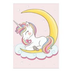 Алмазная мозаика Сказочный единорог (На подрамнике), картина стразами Цветной 20x30 см.