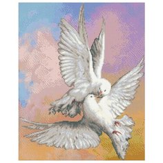 Алмазная мозаика Голуби, картина стразами Паутинка 40x50 см.