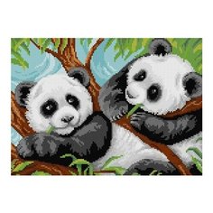 Алмазная мозаика Две панды, картина стразами Фрея 25x35 см.