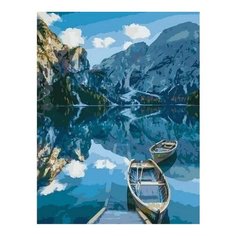 Картина по номерам Озеро в Доломитовых Альпах, 40x50 см. PaintBoy