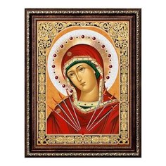 Алмазная мозаика Икона Семистрельная, картина стразами Алмазная живопись 30x40 см.