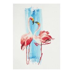 Алмазная мозаика Влюбленные фламинго, картина стразами Фрея 25x35 см.
