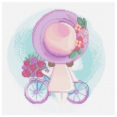 Алмазная мозаика Еду в лето, картина стразами Фрея 30x30 см.