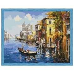 Алмазная мозаика Путешествие по Венеции (На подрамнике), картина стразами Цветной 40x50 см.