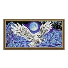 Алмазная мозаика Полярная сова, картина стразами АРТ СОЛО 24.5x60.5 см. Art Solo