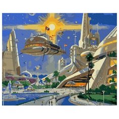 Картина по номерам Город будущего, 40x50 см. Molly