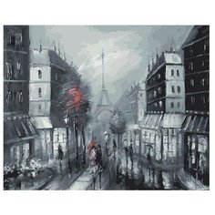 Картина по номерам Париж, 40x50 см. Белоснежка