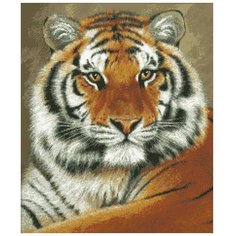 Алмазная мозаика Тигр, картина стразами Паутинка 55x46 см.