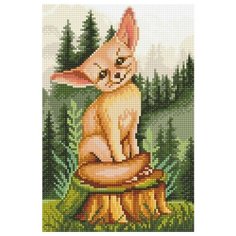 Алмазная мозаика Ушастый фенек, картина стразами Фрея 20x30 см.
