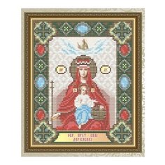 Алмазная мозаика Державная Образ Пресвятой Богородицы, картина стразами АРТ СОЛО 20x24.6 см. Art Solo