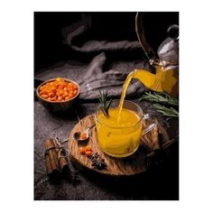 Картина по номерам Облепиховый чай, 40x50 см. PaintBoy