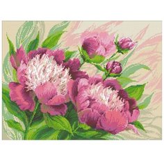 Алмазная мозаика Пионы, картина стразами Паутинка 51x38 см.