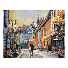 Алмазная мозаика Город Европы, картина стразами Цветной 40x50 см.