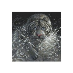 Алмазная мозаика Тигр, картина стразами Molly 30x30 см.