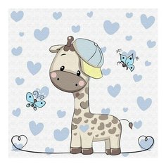 Картина по номерам Маленький жираф, 20x20 см. Molly