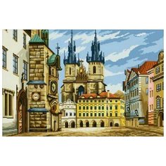 Алмазная мозаика Замок, картина стразами Алмазная живопись 43x66 см.