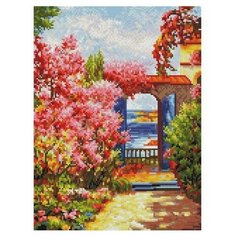 Алмазная мозаика Летнее спокойствие (на подрамнике), картина стразами Белоснежка 30x40 см.