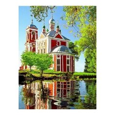 Алмазная мозаика Плещеево озеро, картина стразами Алмазное хобби 30x40 см.