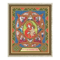 Алмазная мозаика Неопалимая Купина Образ Пресвятой Богородицы, картина стразами АРТ СОЛО 20x24.6 см. Art Solo