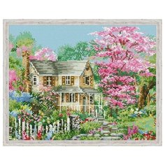 Алмазная мозаика Весна за городом (На подрамнике), картина стразами Цветной 40x50 см.