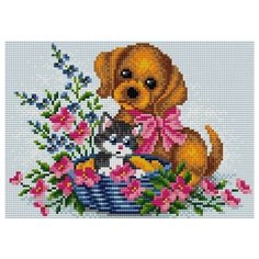 Алмазная мозаика V-95, картина стразами Вышиваем бисером 28.5x20 см.