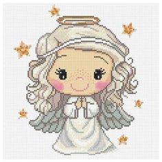 Алмазная мозаика Маленький ангелочек, картина стразами Фрея 30x30 см.