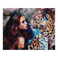 Алмазная мозаика Единство красоты и силы, картина стразами PaintBoy 40x50 см.