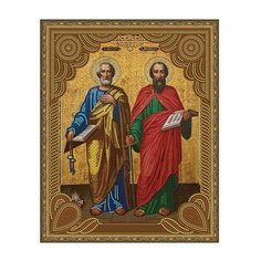 Алмазная мозаика Святые Апостолы Петр и Павел, картина стразами Molly 40x50 см.