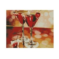 Алмазная мозаика Мартини (на подрамнике), картина стразами Империя бисера 40x50 см.