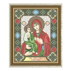 Алмазная мозаика Троеручица Образ Пресвятой Богородицы, картина стразами АРТ СОЛО 20x24.6 см. Art Solo
