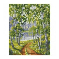 Алмазная мозаика Из рощи, картина стразами Белоснежка 20x25 см.