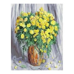 Картина по номерам Купальница в глиняном горшочке, 40x50 см. PaintBoy