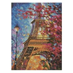 Алмазная мозаика Весна в Париже, картина стразами PaintBoy 30x40 см.