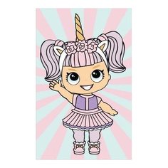 Алмазная мозаика Малышка единорожек (На подрамнике), картина стразами Цветной 20x30 см.